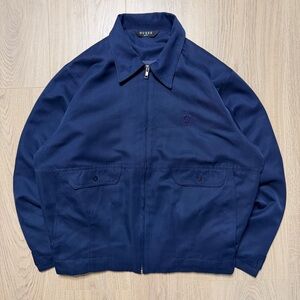 Vintage GUESS Golf USA Lightweight Harrington Full Zip Jacket Womens Small Blue